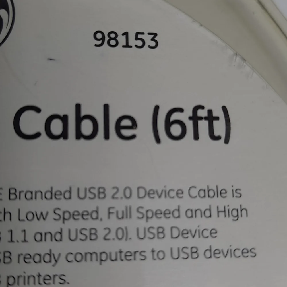 USB 2.0 DEVICE CABLE 6 FT